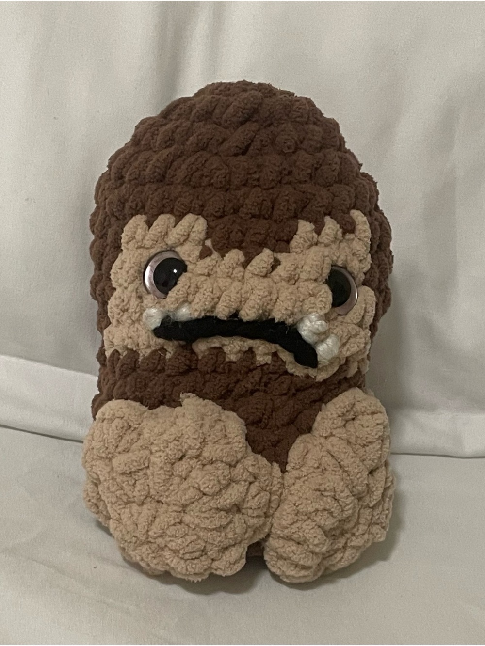 Plush crochet Bigfoot Brown & Beige Stuffed Toy